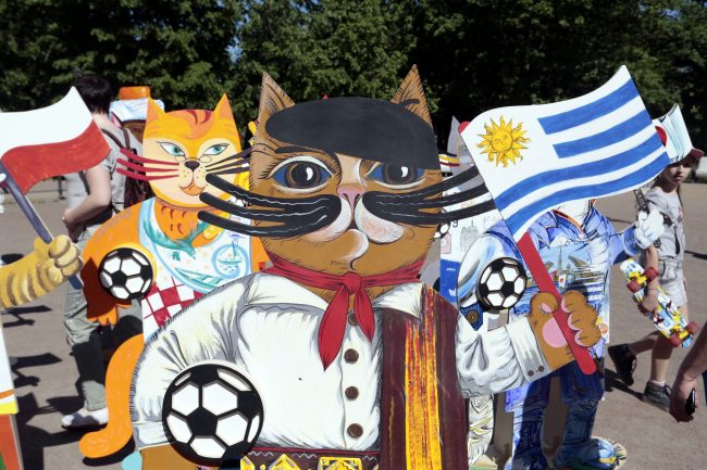 расписные коты к Чемпионату мира по футболу 2018