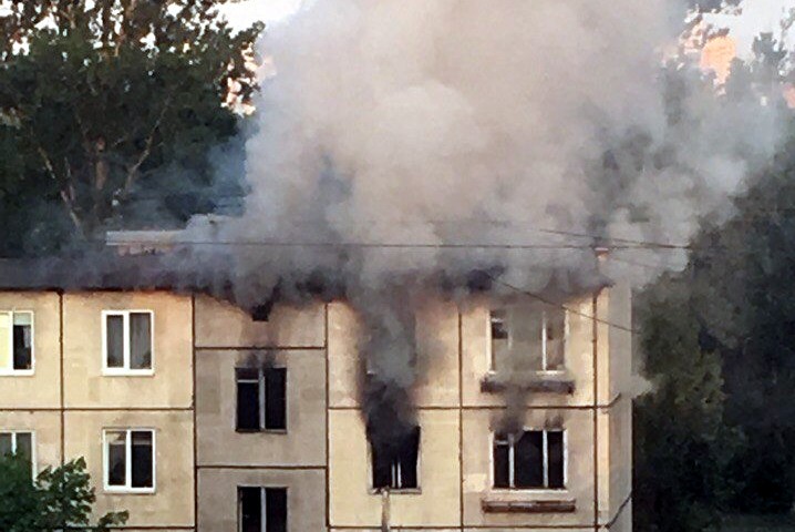 пожар хрущёвка улица Бабушкина