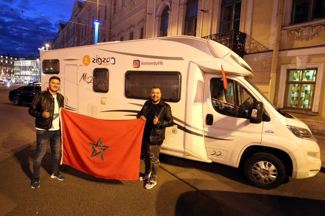 фургон Fiat марокканские болельщики фанаты ЧМ-2018