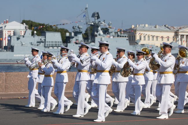 день ВМФ главный военно-морской парад офицеры моряки