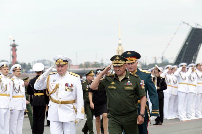 репетиция главного военно-морского парада день ВМФ министр обороны Сергей Шойгу
