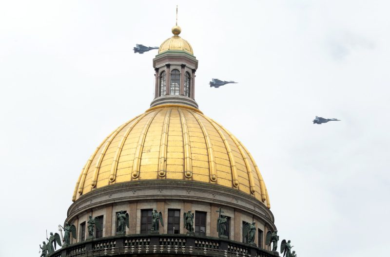 репетиция главного военно-морского парада день ВМФ авиация боевые самолёты Исаакиевский собор