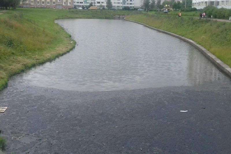 водоём вода река новая загрязнение воды грязь мазут