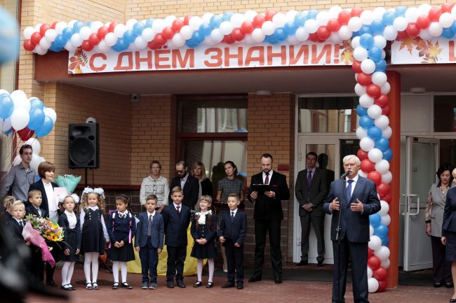 день знаний 1 сентября школа 428 дети школьники первоклассники открытие губернатор Георгий Полтавченко