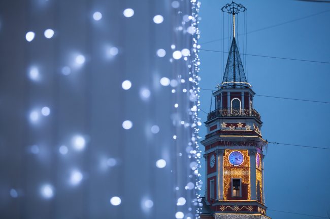 невский проспект подсветка праздник новый год рождество новогодние украшения
