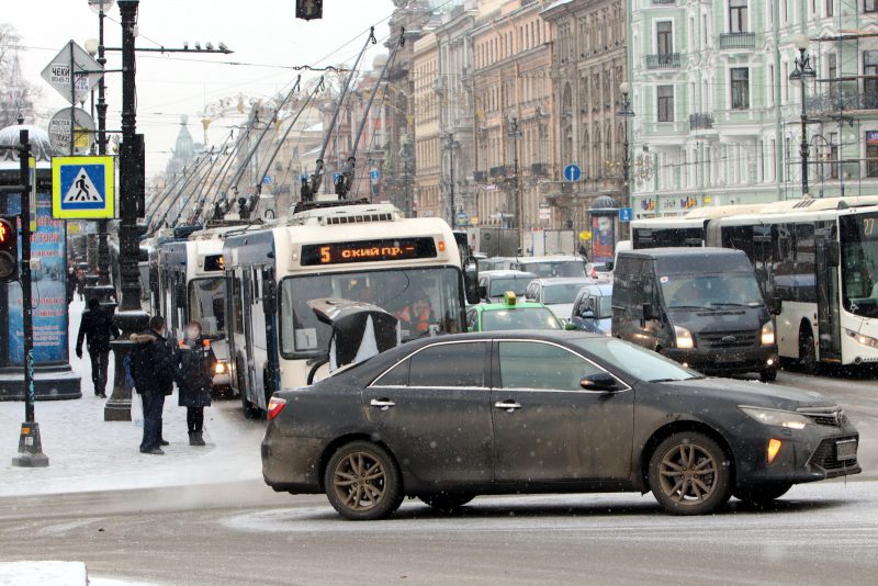 ДТП Невский проспект троллейбусы