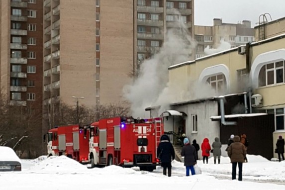 пожар сауна Бухарестская улица