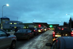 МАПП Брусничное граница пограничный переход автомобили пробка