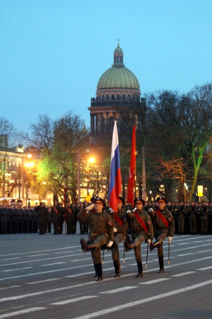 парад Победы репетиция военные армия Дворцовая площадь