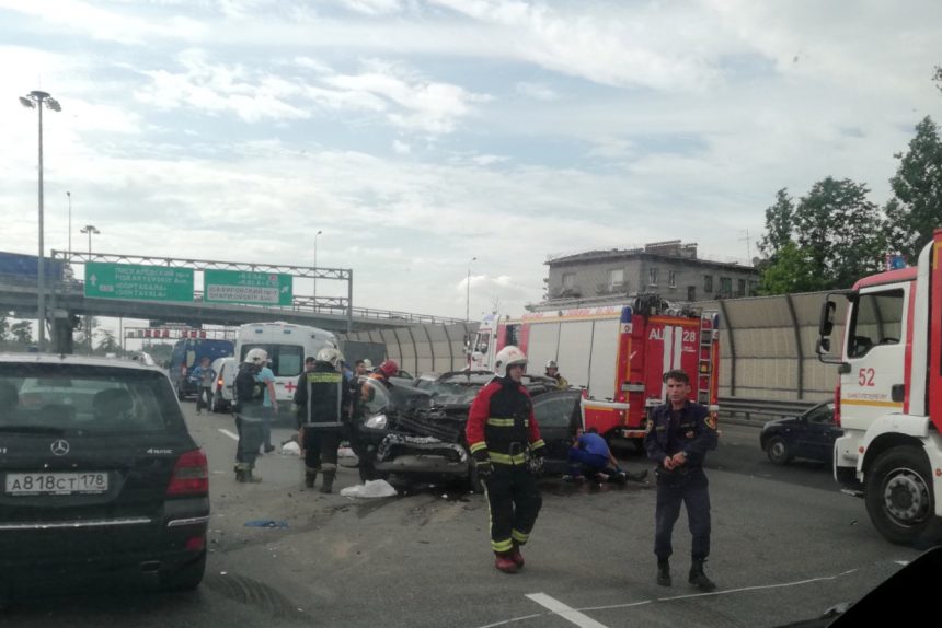 авария ДТП КАД Шафировский проспект