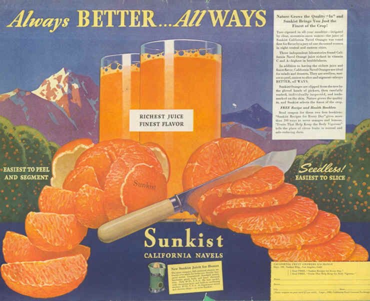 реклама, апельсиновый сок