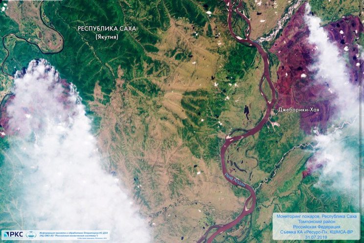 роскосмос пожар в сибири саха якутия
