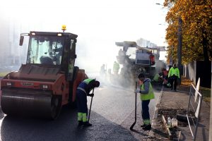 дорожные работы ремонт дороги Выборгское шоссе