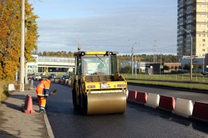 дорожные работы ремонт дороги Выборгское шоссе