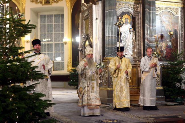 Рождество Казанский собор рождественская служба митрополит Варсонофий
