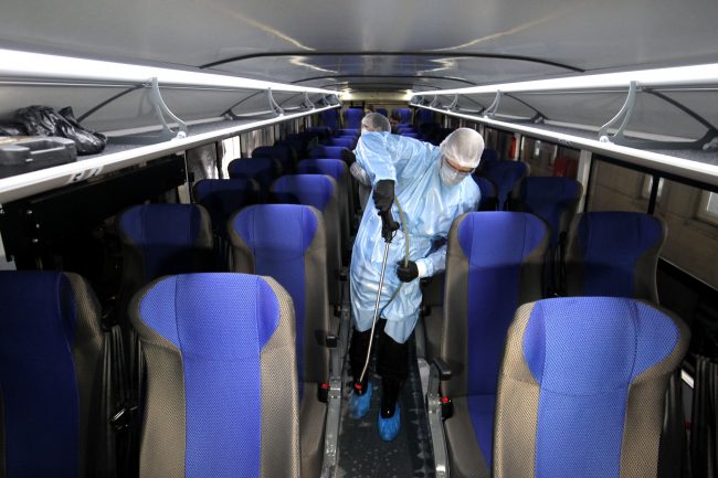дезинфекция санитарная обработка коронавирус автобусы