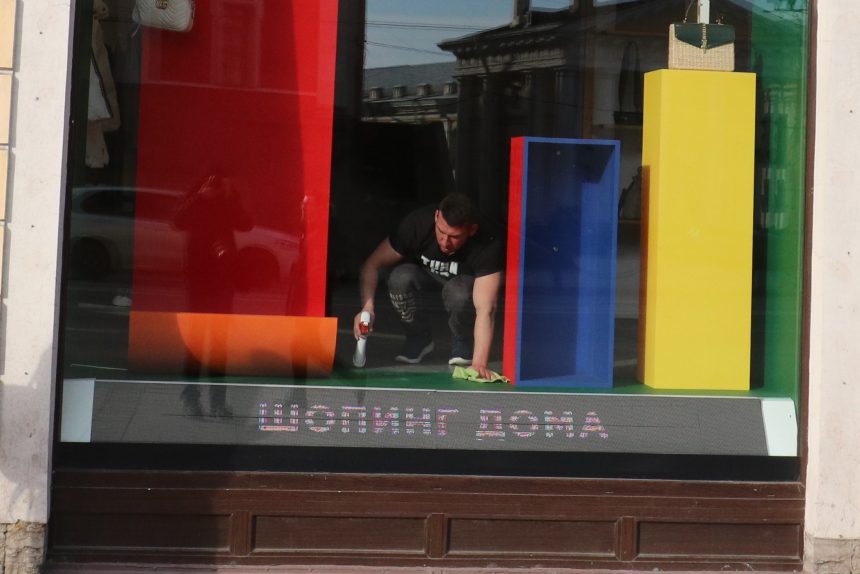 магазины, торговля, уборка, закрытие