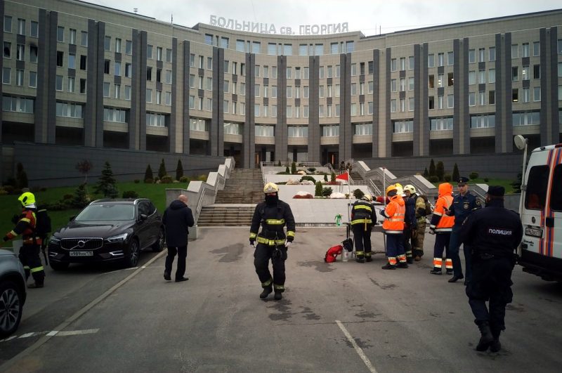 пожарные, пожар, больница святого георгия