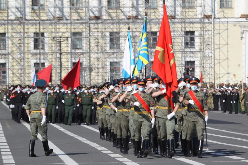 репетиция парада Победы, Дворцовая площадь, военные