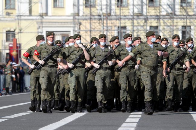 репетиция парада Победы, Дворцовая площадь, военные