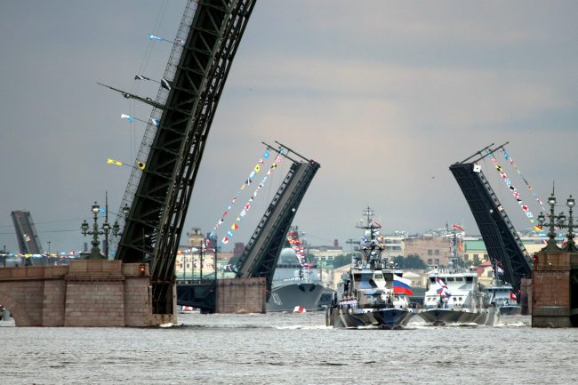 репетиция, главный военно-морской парад, день ВМФ, корабли, Троицкий мост