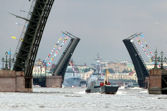 репетиция, главный военно-морской парад, день ВМФ, корабли, Троицкий мост