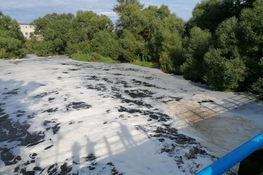 река Ижора, загрязнение, пена