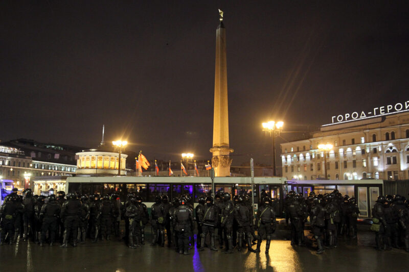 протест, акции в поддержку Навального, митинг, ОМОН, площадь Восстания