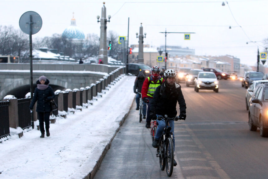 велосипедисты, акция 'На работу на велосипеде'