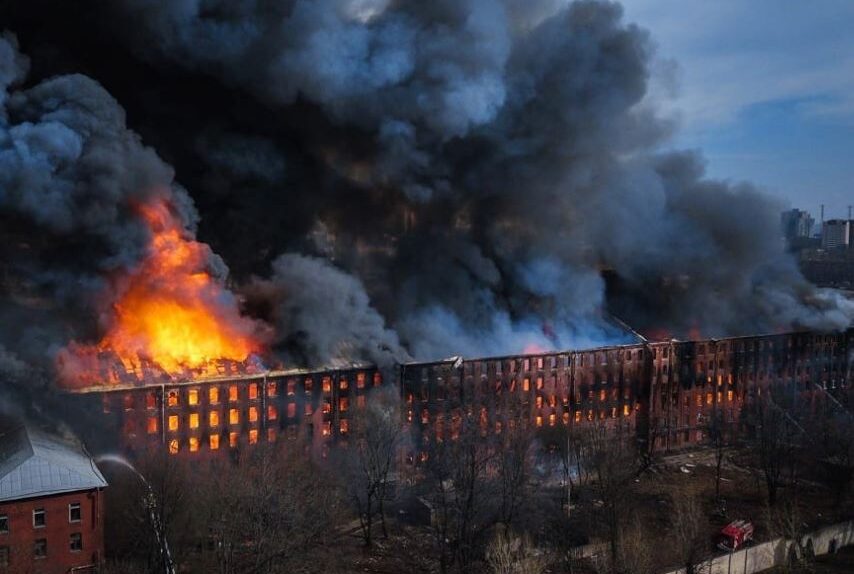 пожар в Невской мануфактуре