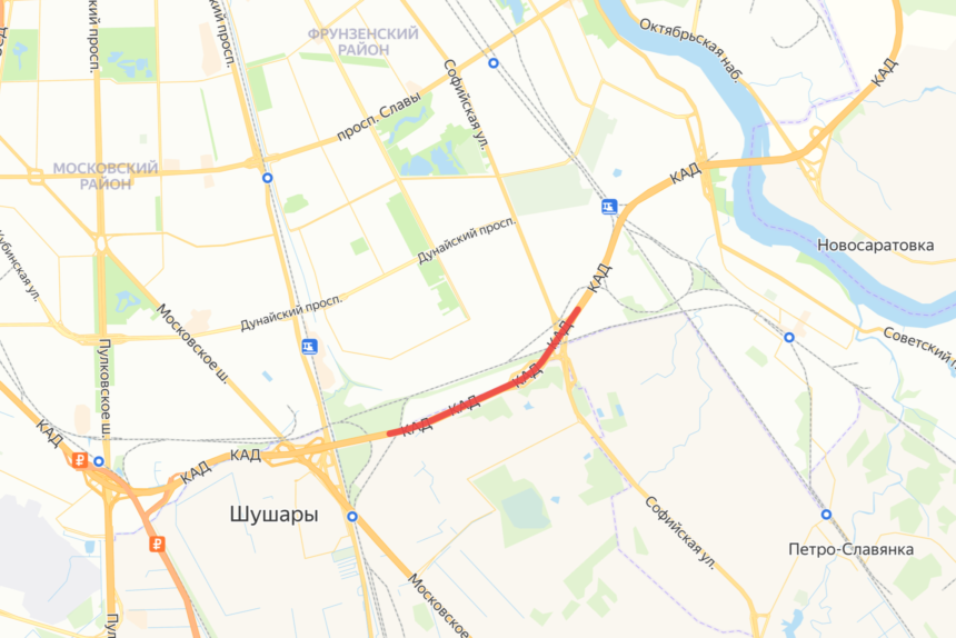 перекрытие на КАД