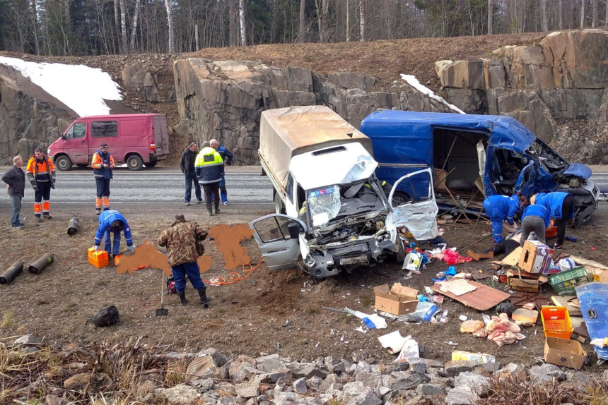 ДТП на трассе Сортавала, столкновение автомобилей
