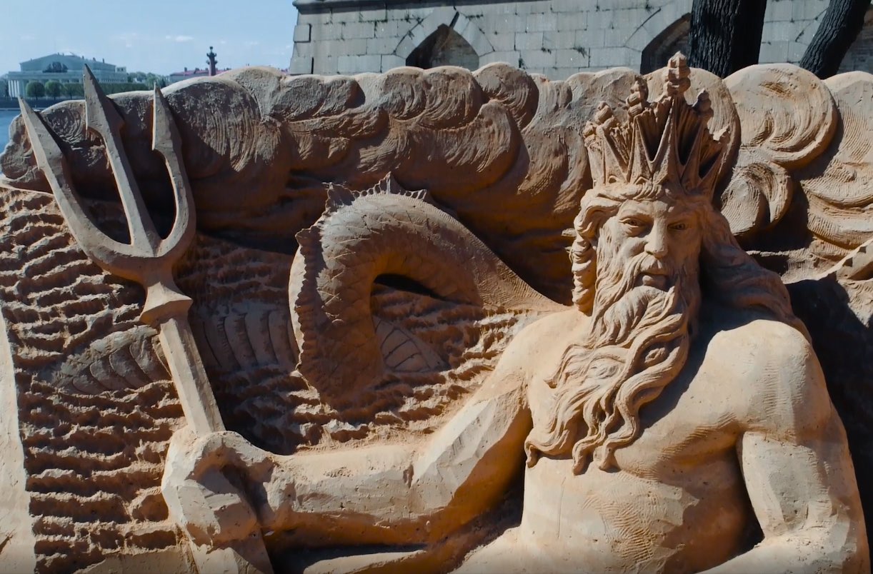 песчаные скульптуры, фестиваль песчаных скульптур, Нептун