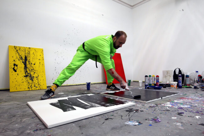 художник Александр Дуал, абстрактная живопись, марафон рисования