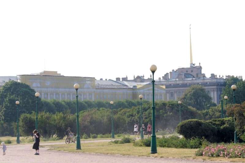 Марсово поле, фонари, освещение