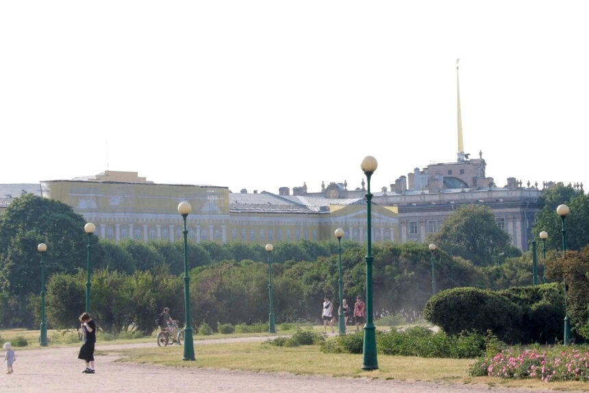 Марсово поле, фонари, освещение