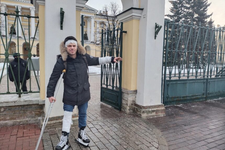 Ярослав Костров, акция на тему уборки снега