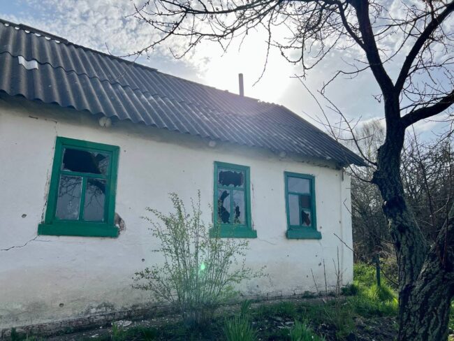 последствия обстрела деревни Головчино в Белгородской области