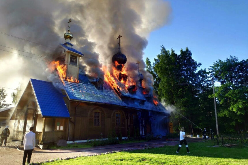 пожар в храме святителя Василия Великого