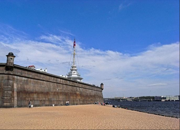 петропавловская крепость, пляж