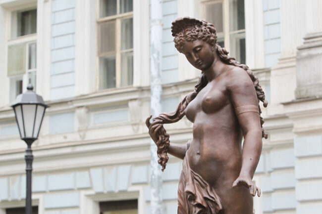 статуя Рождение Афродиты, фонтан, сад Сан-Галли
