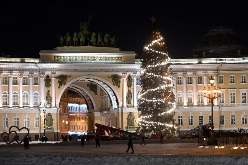 новогодняя ёлка, новый год, Дворцовая площадь