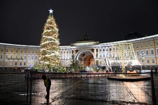 новогодняя ночь, новый год, Дворцовая площадь, главная городская ёлка, новогодняя ель