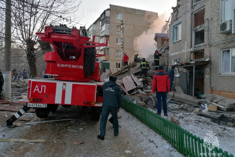 обрушение дома, взрыв бытового газа, Тульская область, Ефремов