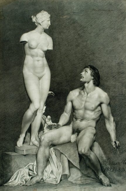 Павел Чистяков, рисунок, скульптура, обнажённая натура
