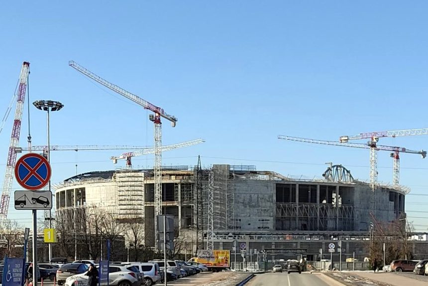 строительство ледовой арены, стадион на месте СКК Петербургский