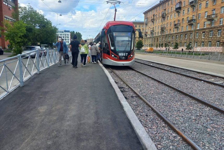 трамваи, трамвайные пути, ремонт трамвайных путей, Корабельная улица