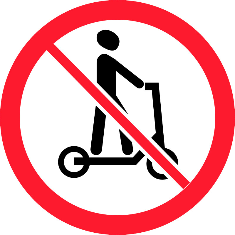 дорожный знак 3.35, движение на средствах индивидуальной мобильности запрещено, запрет электросамокатов