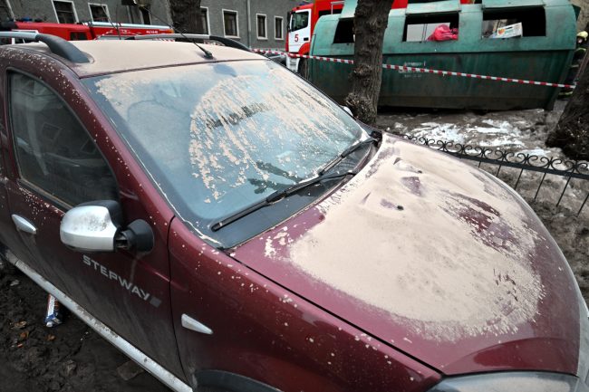 обрушение флигеля дома Семёнова, Гороховая улица 73, пыль