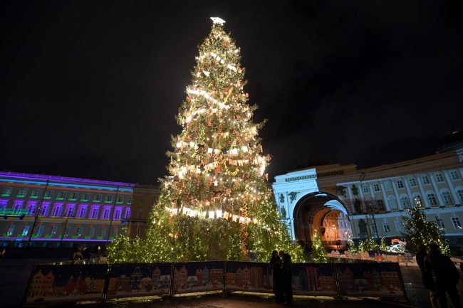 главная новогодняя ёлка, Дворцовая площадь
